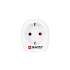 Utazó Adapter Europe to UK Földelt