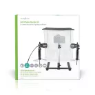 Hordozható fotóstúdió készlet | 400 lm | Összehajtható | Háttereket tartalmaz | Utazó táskát tartalmaz | Fekete