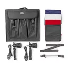 Hordozható fotóstúdió készlet | 400 lm | Összehajtható | Háttereket tartalmaz | Utazó táskát tartalmaz | Fekete