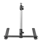 Hordozható fotóstúdió készlet | 400 lm | Összehajtható | Háttereket tartalmaz | Utazó táskát tartalmaz | Fekete