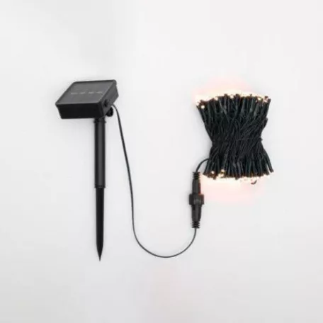 Home SLC200WW szolár fényfüzér, 200db melegfehér LED, 14m hosszúság, zöld vezeték, kültéri kivitel