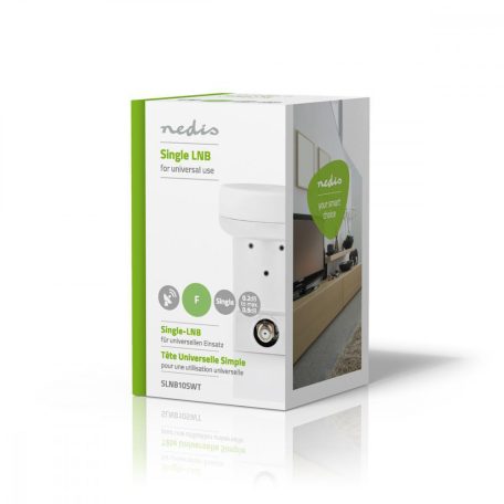 LNB | Egyszeres | Kimeneti csatlakozó: 1x F-Csatlakozó | Zajszint tartomány: 0.90 dB | Átalakítási nyereség: 53 - 65 dB | Fehér