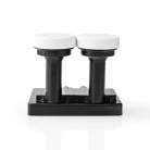 LNB | Iker Monoblokk 4.3° | Kimeneti csatlakozó: 2x F-Csatlakozó | Zajszint tartomány: 0.85 dB | Átalakítási nyereség: 52 - 66 dB | Fekete | Megfelelő: Astra1+ / Astra3