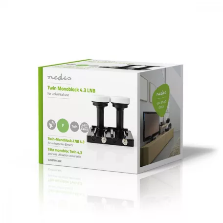 LNB | Iker Monoblokk 4.3° | Kimeneti csatlakozó: 2x F-Csatlakozó | Zajszint tartomány: 0.85 dB | Átalakítási nyereség: 52 - 66 dB | Fekete | Megfelelő: Astra1+ / Astra3