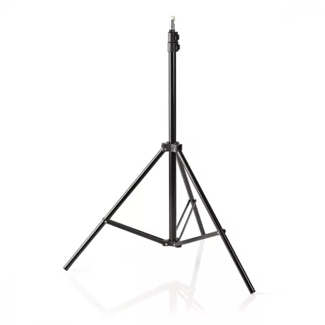 Photo Studio könnyű állvány | Maximális terhelési kapacitás: 2.5 kg | Maximális munka magasság: 200 cm | 3 Szegmens | Utazó táskát tartalmaz | Acél | Fekete
