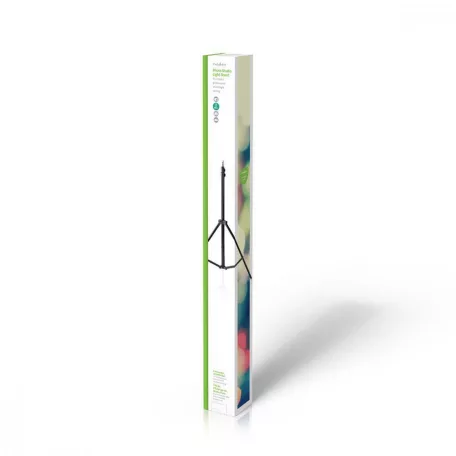 Photo Studio könnyű állvány | Maximális terhelési kapacitás: 2.5 kg | Maximális munka magasság: 200 cm | 3 Szegmens | Utazó táskát tartalmaz | Acél | Fekete