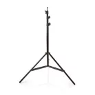 Photo Studio könnyű állvány | Maximális terhelési kapacitás: 4.0 kg | Maximális munka magasság: 260 cm | 3 Szegmens | Utazó táskát tartalmaz | Alumínium | Fekete