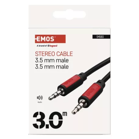 EMOS Jack káble 3.5mm ST dugó-3.5mm ST dugó 3m