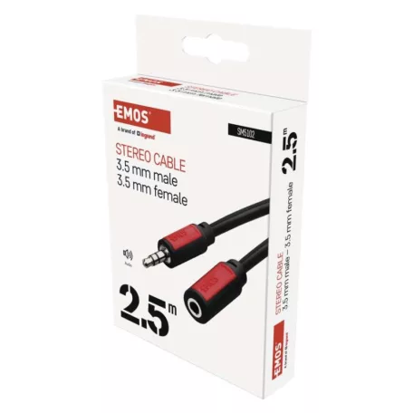 EMOS Jack kábel 3.5mm ST dugó-3.5mm ST dugalj 2.5m