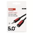 EMOS Jack kábel 3.5mm ST dugó-3.5mm ST dugalj 5m