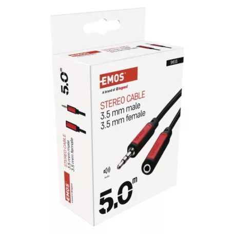 EMOS Jack kábel 3.5mm ST dugó-3.5mm ST dugalj 5m