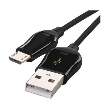 Töltő- és adatkábel USB-A 2.0 / micro USB-B 2.0, Quick Charge, 1 m, fekete