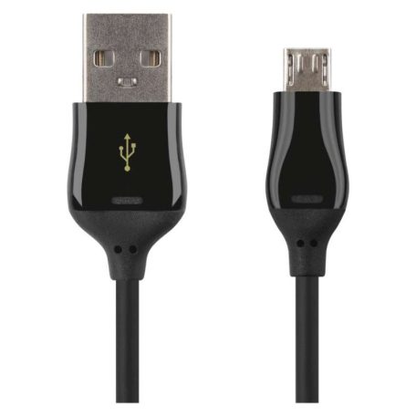 Töltő- és adatkábel USB-A 2.0 / micro USB-B 2.0, Quick Charge, 1 m, fekete