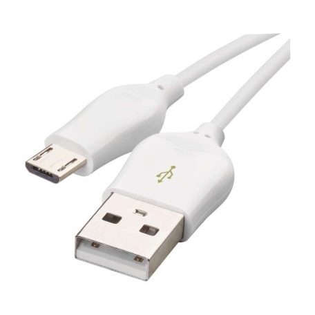 Töltő- és adatkábel USB-A 2.0 / micro USB-B 2.0, Quick Charge, 1 m, fehér