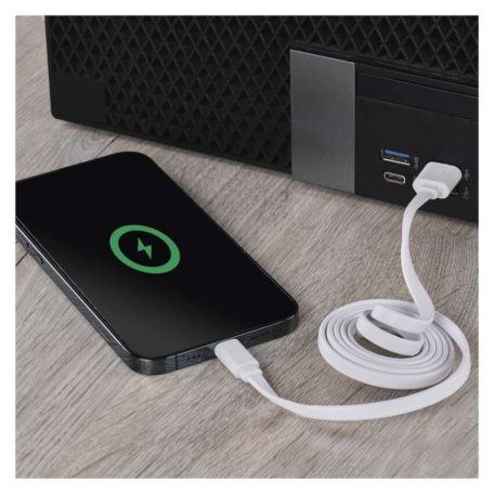 Töltő- és adatkábel USB-A 2.0 / Lightning MFi, 1 m, fehér