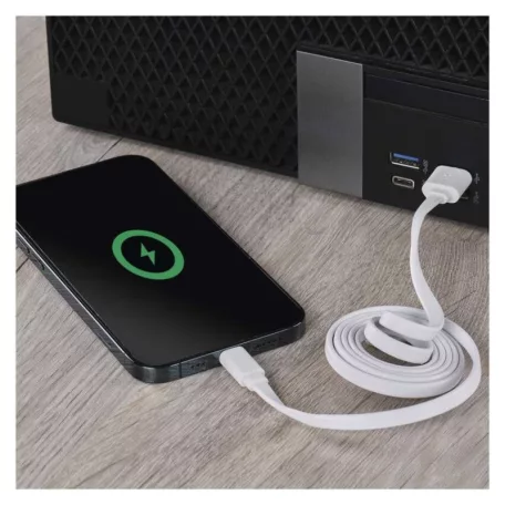 Töltő- és adatkábel USB-A 2.0 / Lightning MFi, 1 m, fehér