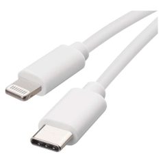   Töltő- és adatkábel USB-C 2.0 / Lightning MFi, 1 m, fehér