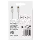 Töltő- és adatkábel USB-C 2.0 / Lightning MFi, 1 m, fehér