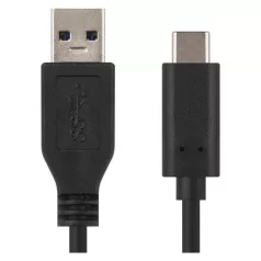 Töltő- és adatkábel USB-A 3.0 / USB-C 3.1, 1 m, fekete
