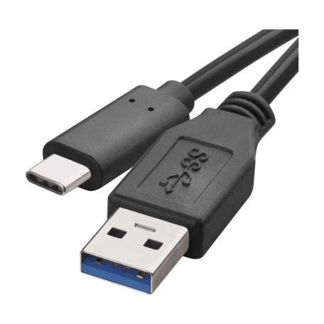 Töltő- és adatkábel USB-A 3.0 / USB-C 3.1, 1 m, fekete