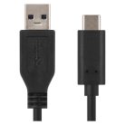 Töltő- és adatkábel USB-A 3.0 / USB-C 3.1, 1 m, fekete