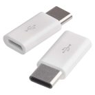 Adapter micro USB-B 2.0 / USB-C 2.0, fehér, 2db
