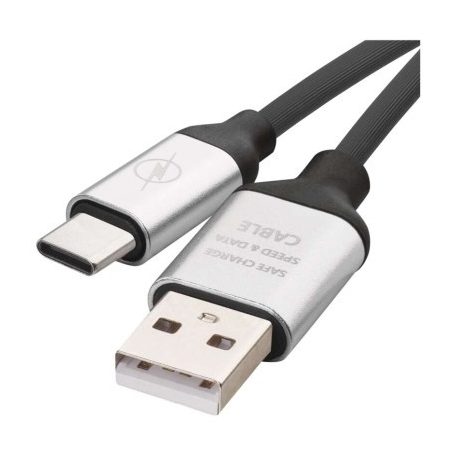 Töltő- és adatkábel USB-A 2.0 / USB-C 2.0, 1 m, fekete