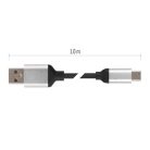 Töltő- és adatkábel USB-A 2.0 / USB-C 2.0, 1 m, fekete