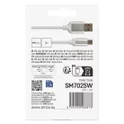 Töltő- és adatkábel USB-A 2.0 / USB-C 2.0, 1 m, fehér