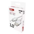 Töltő- és adatkábel USB-A 2.0 / USB-C 2.0, 1 m, fehér
