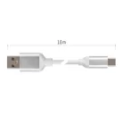 Töltő- és adatkábel USB-A 2.0 / USB-C 2.0, 1 m, fehér