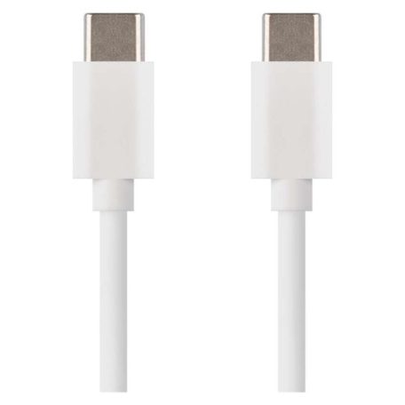 Töltő- és adatkábel USB-C 2.0 / USB-C 2.0, 1 m, fehér