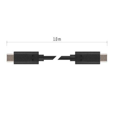 Töltő- és adatkábel 2.0 USB-C / USB-C, 1 m, fekete