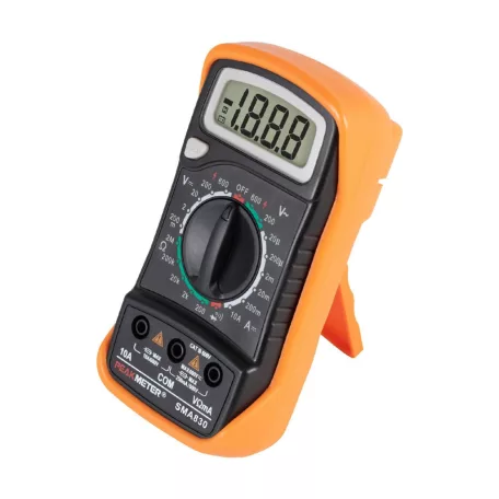 Home SMA 830 digitális multiméter, gyenfeszültség, váltófeszültség, egyenáram, ellenállás mérése, tartozékok: mérőzsinór