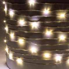   Home SML100WW micro LED fényfüzér, 5 méter, napelemes, kül- és beltéri kivitel, 100 db melegfehér micro LED