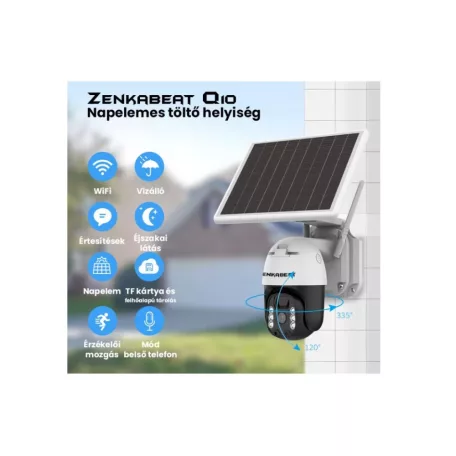 Jortan térfigyelő kamera, 3MP napelemes kamera szolár biztonsági megfigyelő, Wifi 3MP 1080P solar kamera wifi ip kamera ip66 ICSEE APP-pal