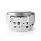 NEDIS CD-lejátszó Boombox | Elemes Áramellátás / Hálózati Áramellátás | Stereo | 9 W | Bluetooth® | FM | USB lejátszás | Hordozó fogantyú | Fehér