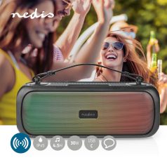   Bluetooth® Party Boombox | 4.5 óra | 2.0 | 45 W | Media lejátszás: AUX / USB | IPX5 | Összekapcsolható | Hordozó fogantyú | Party fények | Fekete