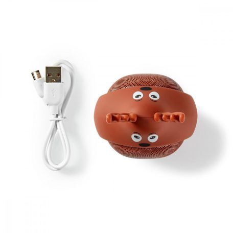 Bluetooth® hangszóró | Maximális akkumulátor lejátszási idő: 3 óra | Kézben Tartott Változat | 9 W | Mono | Beépített mikrofon | Összekapcsolható | Animaticks Rudy Reindeer | Barna