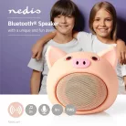 Bluetooth® hangszóró | Maximális akkumulátor lejátszási idő: 3 óra | Kézben Tartott Változat | 9 W | Mono | Beépített mikrofon | Összekapcsolható | Animaticks Pinky Pig | Rózsaszín
