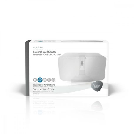 Hangszóró: Mount | A következő típusokkal kompatibilis:: Sonos® Five™ / Sonos® PLAY:5™ | Fali | 7 kg | Dönthető / Forgó | Dönthető | ABS / Acél | Fehér