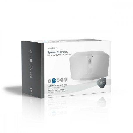 Hangszóró: Mount | A következő típusokkal kompatibilis:: Sonos® Five™ / Sonos® PLAY:5™ | Fali | 7 kg | Dönthető / Forgó | Dönthető | ABS / Acél | Fehér