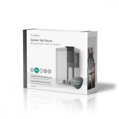 Hangszóró: Mount | A következő típusokkal kompatibilis:: Sonos® One SL™ / Sonos® One™ / Sonos® PLAY:1™ | Fali | 3 kg | Dönthető / Forgatható / Forgó | Dönthető | Forgatható | Acél | Fekete