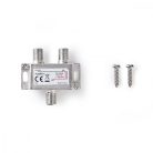 Műholdvevő elosztó | 5 - 2400 MHz | 8.0 dB | Bemenetek száma: 2 | Kimenő csatlakozók száma: 1 | Impedancia: 75 Ohm | Zinc | Ezüst