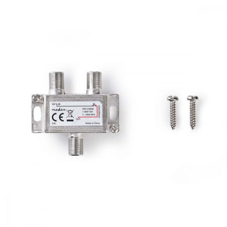 Műholdvevő elosztó | 5 - 2400 MHz | 8.0 dB | Bemenetek száma: 2 | Kimenő csatlakozók száma: 1 | Impedancia: 75 Ohm | Zinc | Ezüst