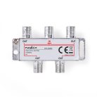 CATV Splitter | 5 - 1000 MHz | Beszúrási veszteség: 8.0 dB | Kimenő csatlakozók száma: 4 | 75 Ohm | Zinc Alloy