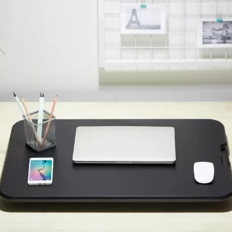 Home SST 01 ülő-álló asztali munkahely, minőségi MDF alapanyag, nagy szilárdságú acélváz, 5 magasságbeállítás, benyomható fogantyú, 67x47cm