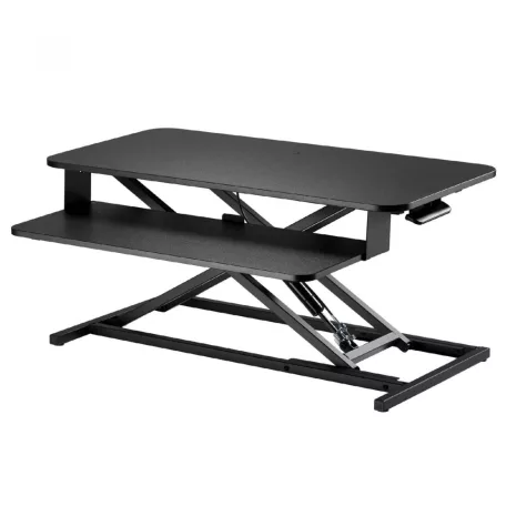 Ülő-álló asztali munkahely, billentyűzet-tartóval