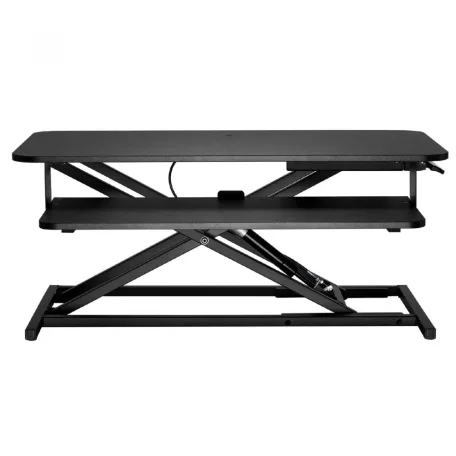 Ülő-álló asztali munkahely, billentyűzet-tartóval