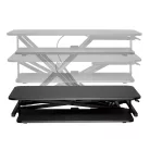 Ülő-álló asztali munkahely, billentyűzet-tartóval